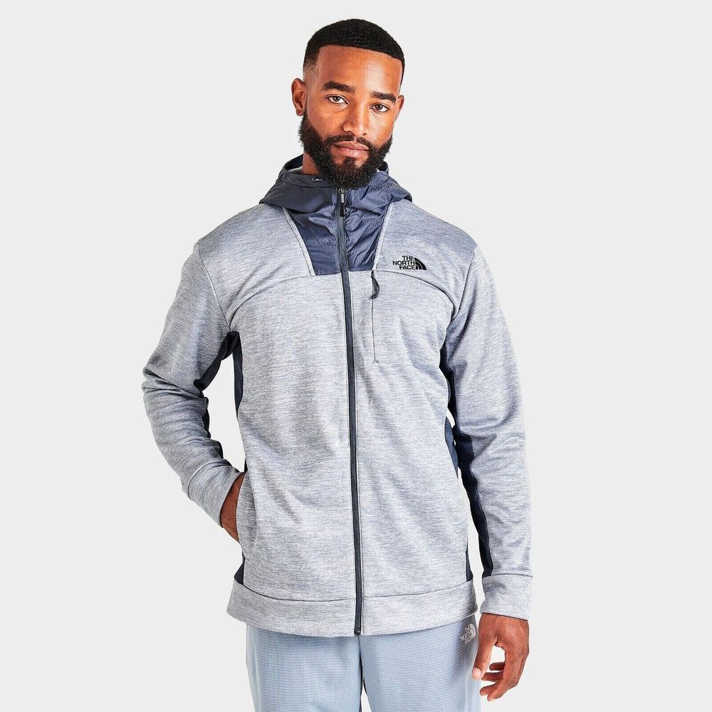 NWT: TNF THE NORTH FACE Mittellegi Men's Full-Zip Hooded Jacket XL Grey Heather